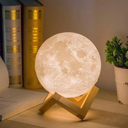 Mydethun Moon Lamp 3D Night Light - Valentine Gifts for Women, Mom & Kids, 5.9' Table...