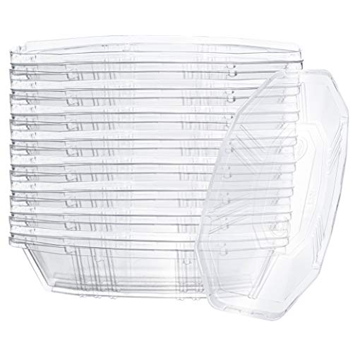Plasticpro Disposable Soft Plastic Oblong Serving Boat For Dips, Sauces, Snacks, Candy, Nosh,Birthday Party, Banana Split, Or Salad Bowl Pack Of 12 Clear #TOP4