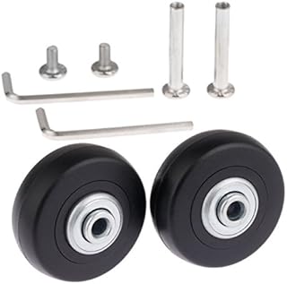 Mtsooning 2Set 50x18mm Luggage Suitcase Replacement Wheels with Axles Wrench Bearings Repair Kit