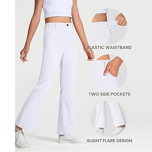 Girls Flare Leggings High Waist Cute Preppy Clothes for Girls Uniform Pants with Pockets Bell Bottom Pants4