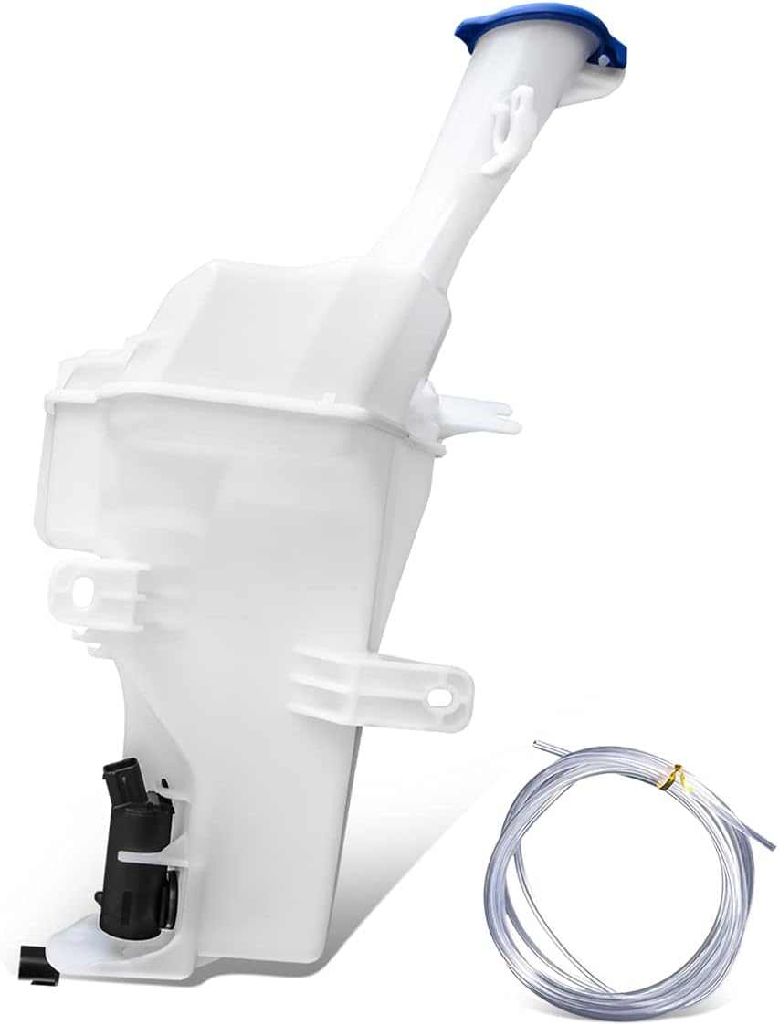 Auto Dynasty KI1288114 Factory Style Car Windshield Washer Reservoir Tank - Reservoir Cap | Fluid Level Sensor | Washer Fluid Pump - Compatible with Forte Sedan Coupe 14-16, White