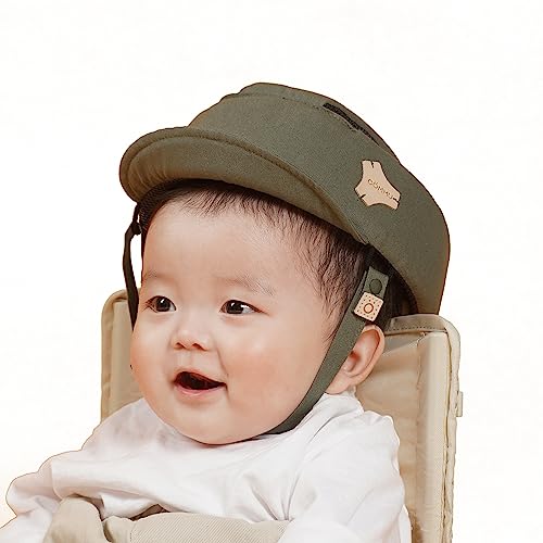 COMMU Baby Helmet for Crawling Walking Baby Head Protector(Picnic Green) - Toddler, Infant Baby Safety Headguard, Air-Mesh Ventilation, Ultra-Lightweight, Stable Support Y-Structure