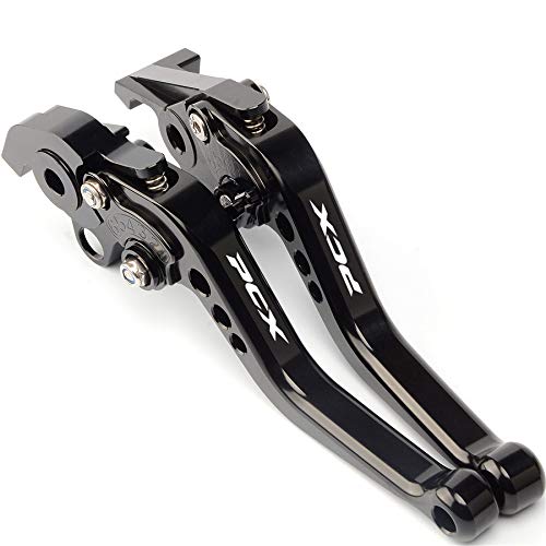Palancas de freno cortas de motocicleta para HON DA PCX 125 PCX125 PCX150 PCX 150 2005-2009 2010-2019 Palancas ajustables CNC Accesorios de motocicleta(Negro) Cover