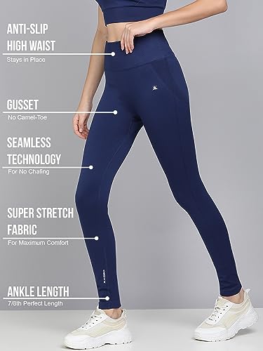 Image of Kobo Active Wear for Women Gym | High Waist | Ankle Length | Squat-Proof | Workout Tights for Women | Leggings for Gym | Yoga Pant (Imported)
