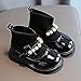 Toddler Girls Fashion Ankle Boots Non Slip Closed Sole Winter Warm Crib Shoes Girls Ankle Boots Size 2 3 4 5 6 7 8 Black
