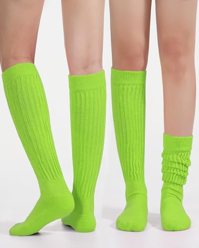 Image of HASMES Women Slouch Socks Knee High Boot Long Tube Scrunch Socks for Woman