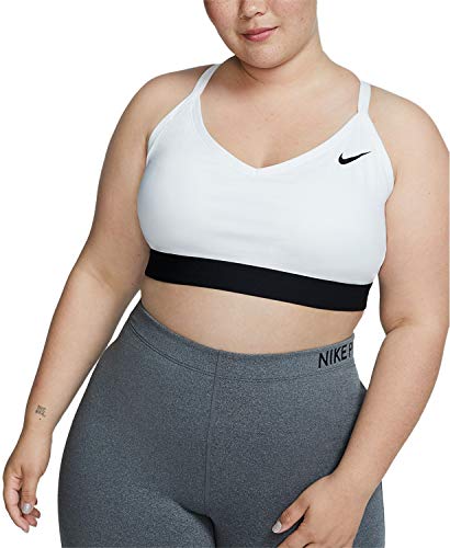 Nike Indy Women's Light Support Sports Bra (Plus Size) White/Black
