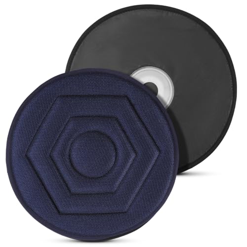 Cabilock 360 Swivel Car Seat Cushion Universal Rotating Pad for Easy Entry & Exit Lightweight Portable & Breathable Polyester for Vehicle Office Wheelchair Use 15 Inch