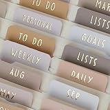 UPAFEXXI-Laminated Planner Monthly Tabs(72 Stickers in Total,24 Month,24 Subject,24 Blank) Calendar Monthly Label Stickers for Planners, Subject Label Adhesive Tabs for Folders, Pages