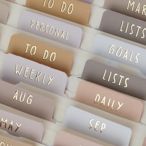 UPAFEXXI-Laminated Planner Monthly Tabs(72 Stickers in Total 24 Month 24 Subject 24 Blank) Calendar Monthly Label Stickers for Planners Subject Label Adhesive Tabs for Folders Pages