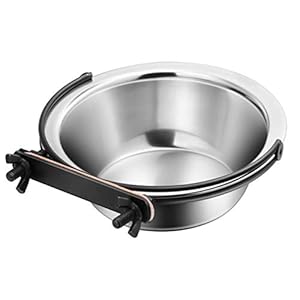 13x4cm Edelstahl-Napf mit Klemmhalter f&uuml;r den Vogelk&auml;fig | Vogel-Futtern&auml;pfe