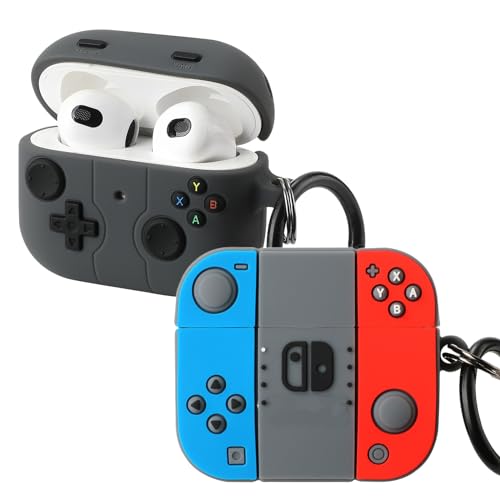 Image of [2Pack] Gedicht for Airpods 3rd Generation Case, Funny 3D Cartoon Game Console Design Silicone Soft Cases for Airpods 3rd Case Cover, with Keychain Kids Women Men for Airpods 3 Case