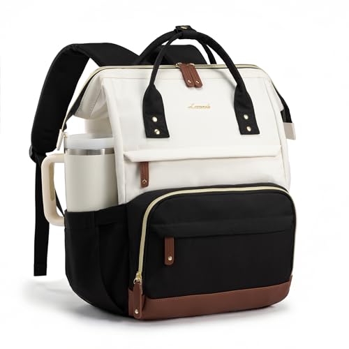 LOVEVOOK Laptop Backpack for Women, 15.6 Inch Work Business Backpacks Purse With Large Capacity, Waterproof Nurse Bag College Bookbag for School, Waterproof Casual Daypack for Travel