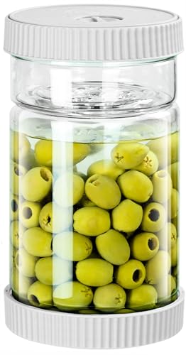 Catálogo para Comprar On-line Cocederos de conservas favoritos de las personas. 47 LIVSGNISTA - Tarro de vidrio mejorado de 40 onzas con rastreador de tiempo, contenedor de pepinillos con colador a prueba de fugas, ventilación automática, diseño fácil de...