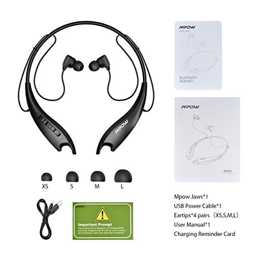 Mpow Jaws Gen5 Bluetooth Headphones 18H Playtime for Work from Home, V5.0 Wireless Neckband Headphones Online Teaching