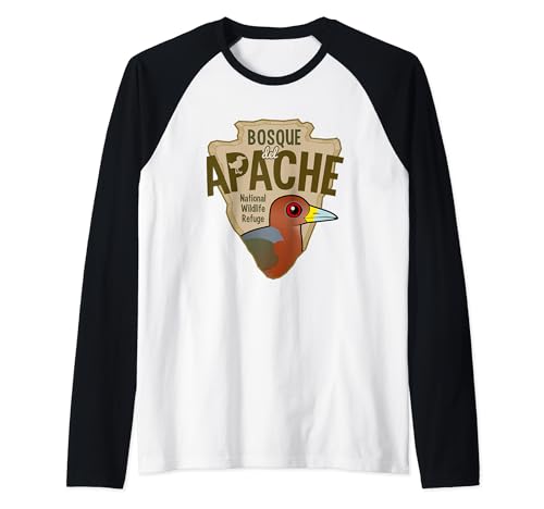 Bosque Del Apache NWR Rufous-Necked Wood-Rail Rare Bird Raglan Baseball Tee