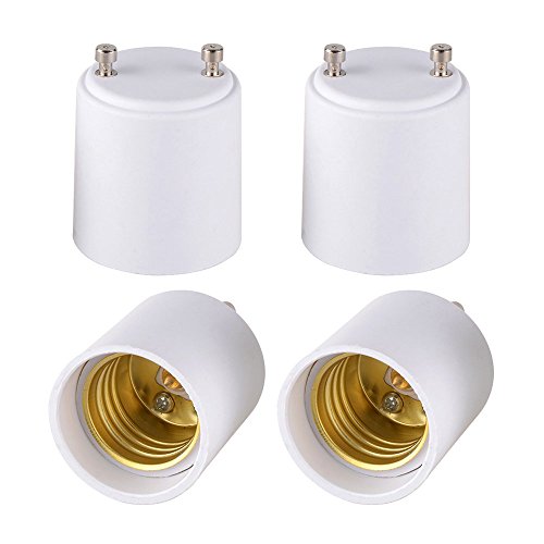 Image of Onite GU24 to E27 E26 Adapter for LED Bulb, GU24 to Medium Base Converts Your Pin Base Fixture to Standard Screw-in Lamp Socket 4Pack