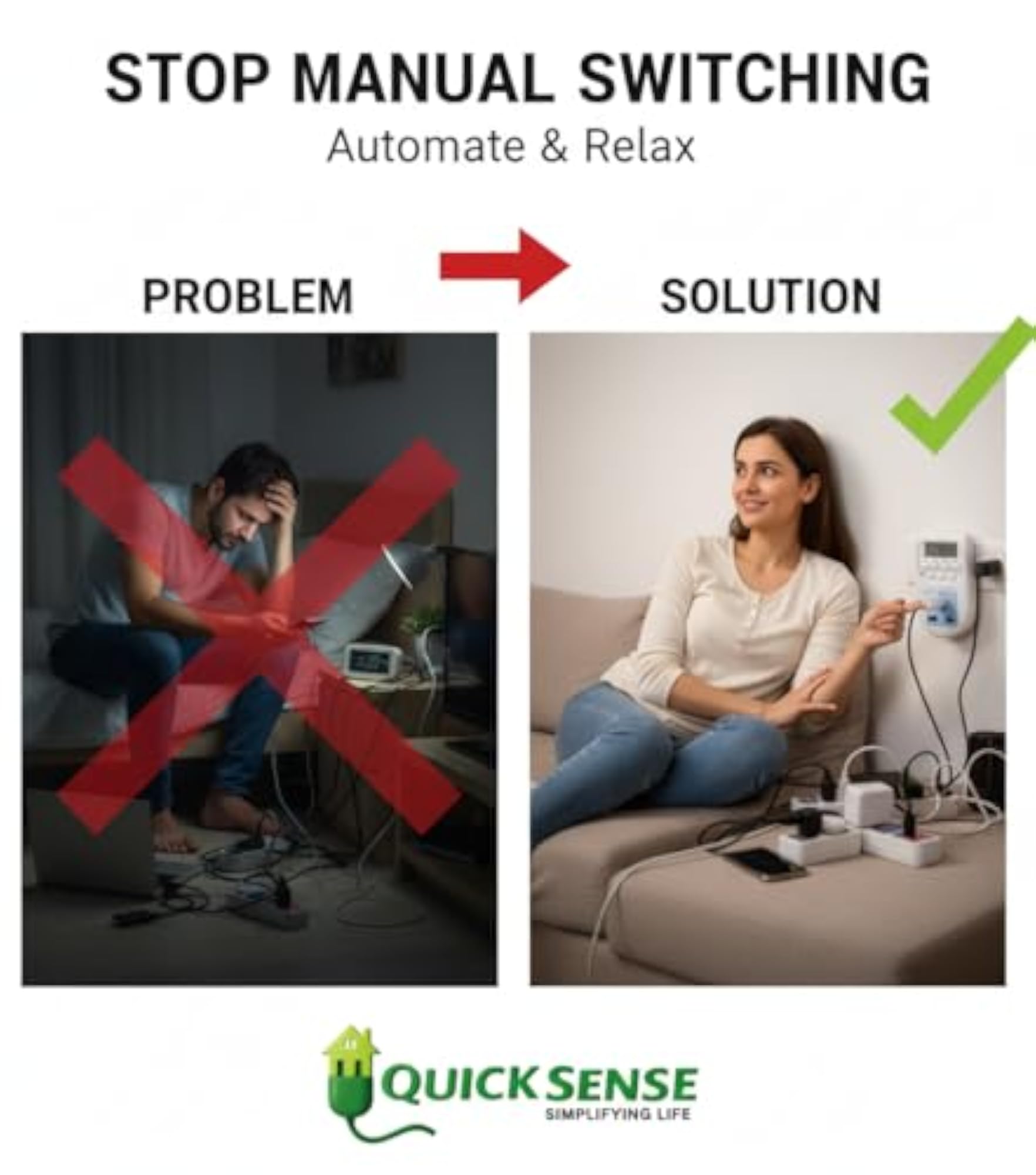 QS-T1 Digital Timer Switch for Lights