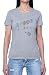 Hopestly Drummania DM Classic Maglietta da Donna a Maniche Corte Casual Leggera Girocollo Grigio Women's Tshirt Grey Crew Neck XS
