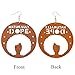 TIANHONGYAN Natural Wooden Bohemian Statement Earrings African Wooden Dangle Ethnic Retro Earrings for Womens Exaggeration Wooden Hollow Round African Earrings (Brown)