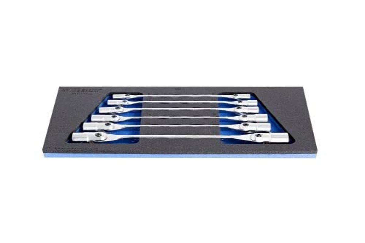 UNIOR 621072 - Juego de 6 vasos articulados en bandeja SOS de 8 a 22 mm serie 964/17SOS