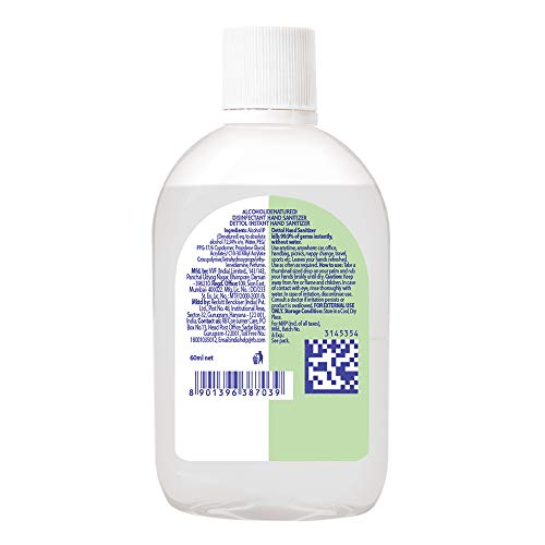 Image of Dettol Original Germ Protection Alcohol based Hand Sanitizer, 60ml