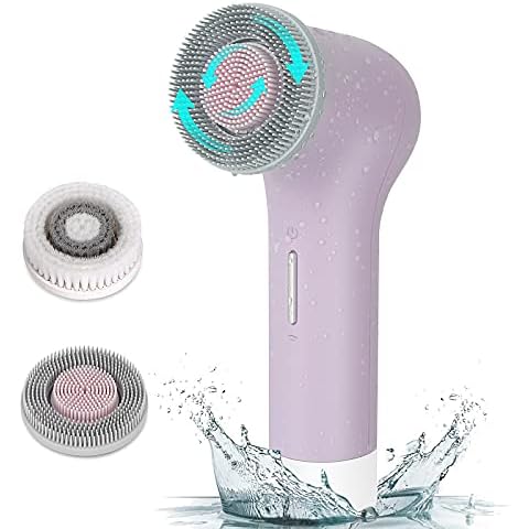 MYCARBON Elektrische Gesichtsreinigungsbürste IPX7 Wasserdicht Gesichtsbürste Wiederaufladbar 2500mAh USB-Akku Reinigungsbürste Cover