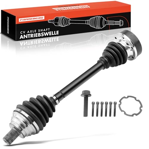 Frankberg Arbre de Transmission sans bague ABS Essieu Avant Gauche Compatible avec A3 8P1 Golf VI 5K1 Pas.sat 3C2 Tou.ran 1T1 1T2 Oct.avia II 1Z3 Leon 5F1 Remplacer# 1K0407271DQ