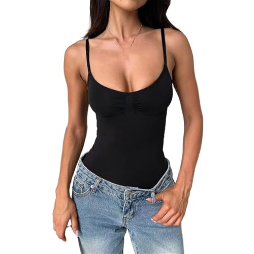 Body tipo top sin tirantes para mujer ajustado y elástico de uso diario