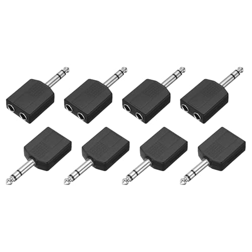 Adaptador de cable TRS 6.35mm macho a 2x 6.35mm hembra miniatura 1