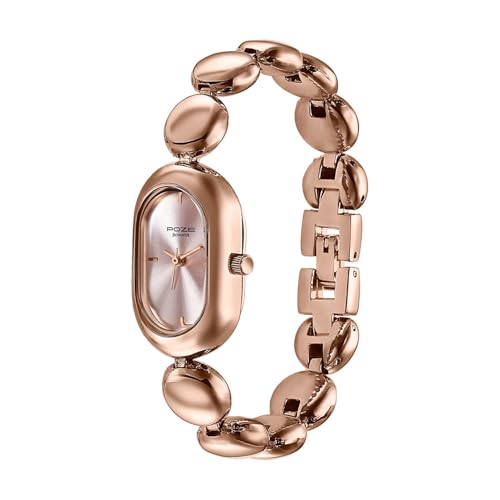 Image of Sonata Poze 8 Quartz Analog with Pink Dial IP Rose Gold Alloy Strap Watch for Women - SP80173WM01W