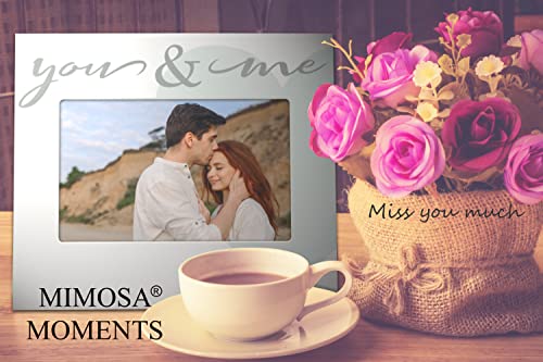 Mimosa Moments You And Me Picture Frame, Love, Boyfriend And Girlfriend Couples Romantic 4X6 Photo Display(White,You&Me) #TOP2