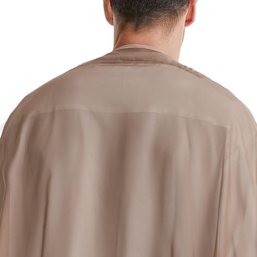 Muslim Men's Pure Color Long Sleeves Bisht Cardigan Robe Dubai Abaya (Coffee, Medium)4