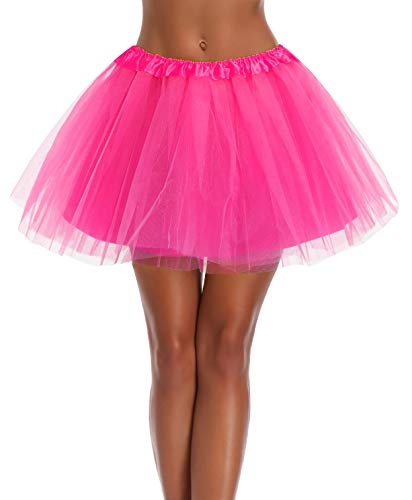 Women's, Teen, Adult Classic Elastic 3, 4, 5 Layered Tulle Tutu Skirt