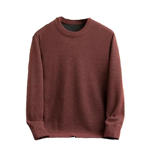 Men's Casual Warm Knitted Sweater Pullovers Round Neck Solid Long Sleeve Jumper Knitwear