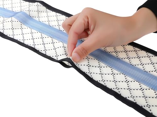 Women Fashion Printed Skinny Long Scarves, Satin Silky Black White Neckerchief Ribbon Headband4