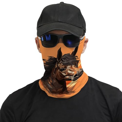 Neck Gaiter Horse Head Face Mask for Travel Face Cover Scarf for Men Women Elastic Headbands Wind-proof Bandana for Skiing Fishing Hiking Cycling3