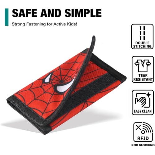 Image of Kids Wallet for Boys Teen, Little Boys Wallet for Kids Ages 4-5-6-7-8-9-10-12, Spider Youth Wallets with Zipper Coin Pocket, Tri Fold Child Childrens Wallet for Christmas Birthday Gift Ideas