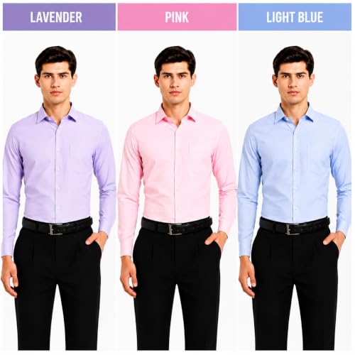 Image of Men's Solid Formal Shirt | Premium Cotton Rich Full Sleeves Shirt | Comfort Fit Office Wear Shirt with Single Chest Pocket | Stylish Casual & Formal Shirt for Men
