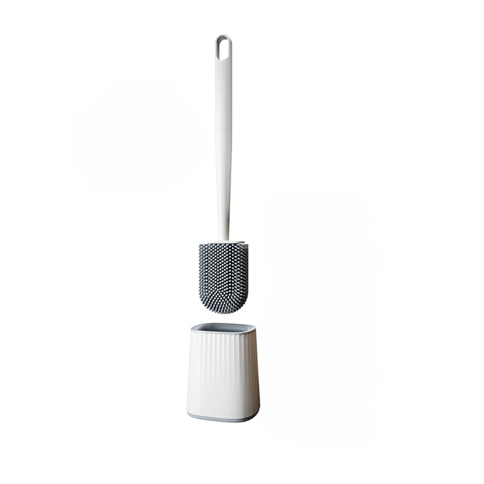 Large Head Soft Rubber Toilet Brush(White)