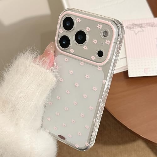 Coque iPhone 14 Pro Max transparente antichoc fleur rose silicone