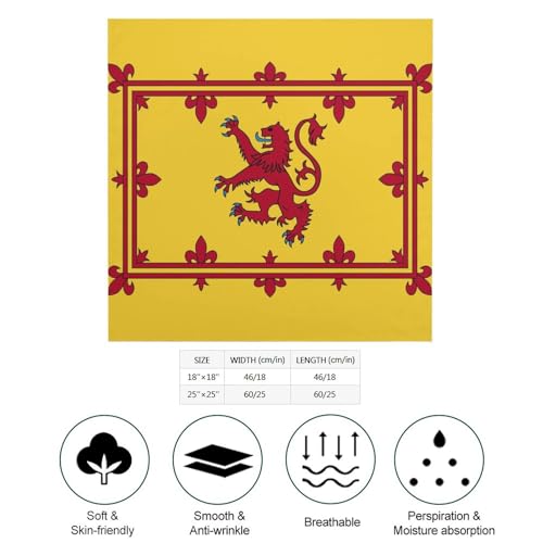 Scotland Scottish Rampant Lion Fashion Square Neck Scarf Head Kerchief Hair Bandana Headscarf for Women2