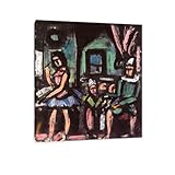  EYEZER Tableau abstrait impression sur toile tableaux Célèbre reproduction de peinture à l\'huile The Clown\'s Family image sur toile decoration murale salon 30x35cm(12x14in) cadre intérieur