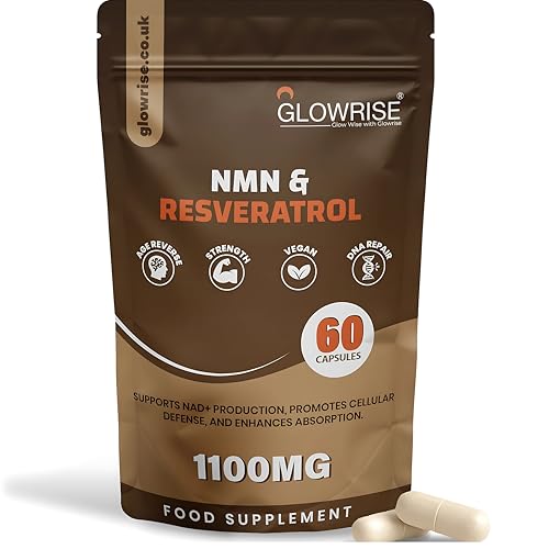 NAD+ Supplement with Trans-Resveratrol (600mg), Nicotinamide (Vitamin B3, 500mg) & Black Pepper Extract – 60 Vegan Capsules
