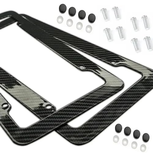 Marco para matrícula universal de plástico texturizado con kit de tornillos