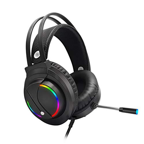 NCONCO LED-Licht-Gaming-Headset mit Kopfhörer mit Geräuschunterdrückung für Laptop-Desktop-PC Cover