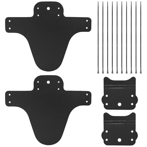 poraceous 2 Pezzi Parafanghi per Mountain Bike, Fit 20-29 Pollici MTB Parafango Anteriore Posteriore Parafanghi Universali per Mountain Bike, Paraspruzzi per Bicicletta MTB con Cavo di Collegamento