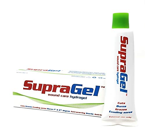 SupraGel Hydrogel Wound Dressing Gel. Clinically Studied & Fda Listed. Sterile Tube, 25g, Clear