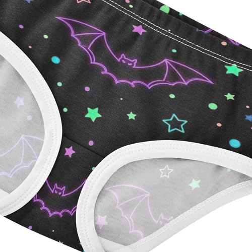 Cotton Girls Underwear Toddler Bats Purple Halloween Black Girl Panties Cute Florals Kids Briefs Undies 2t4