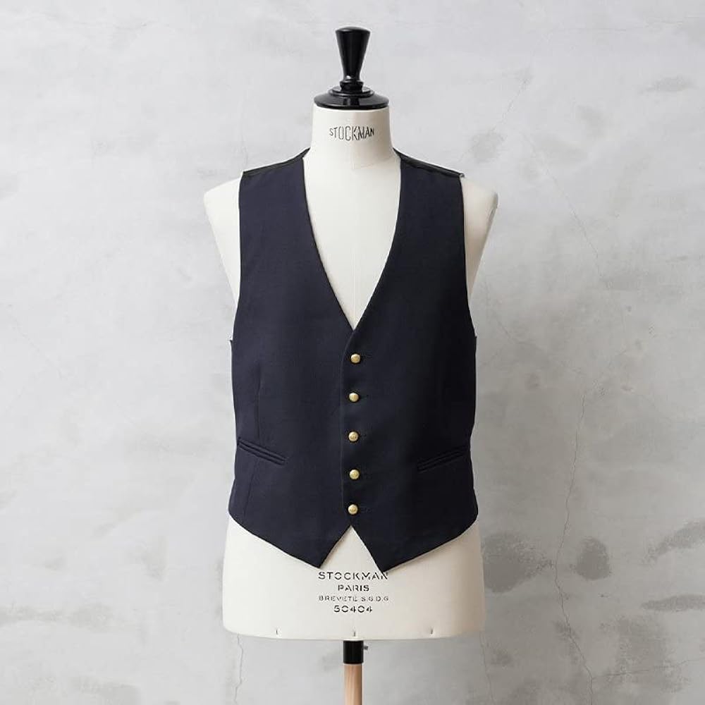 Amazon | 実物 デッドストック イタリア ジレ ベスト 2ポケット(46